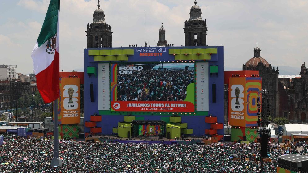 The Mexican fan zone took the lead when FIFA reported 2m through the gate