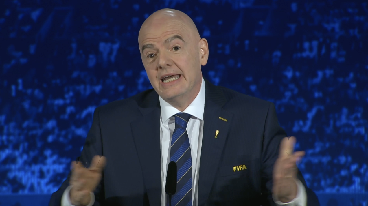 Don’t care about the quality, feel the width. Infantino put a massive 64-team World Cup on FIFA’s agenda